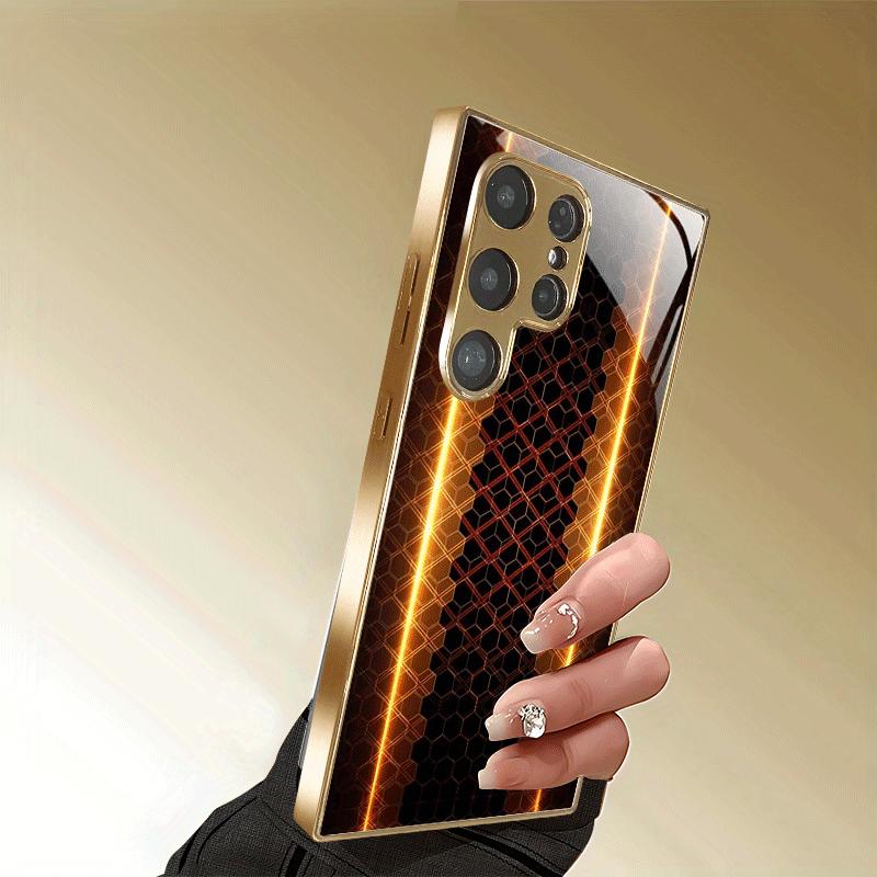 High-end PhoneCase Electroplated Glass TPU PhoneCase for Samsung Galaxy S26 S25 S24 S23 S22 S21 FE Ultra Plus Dropresistant