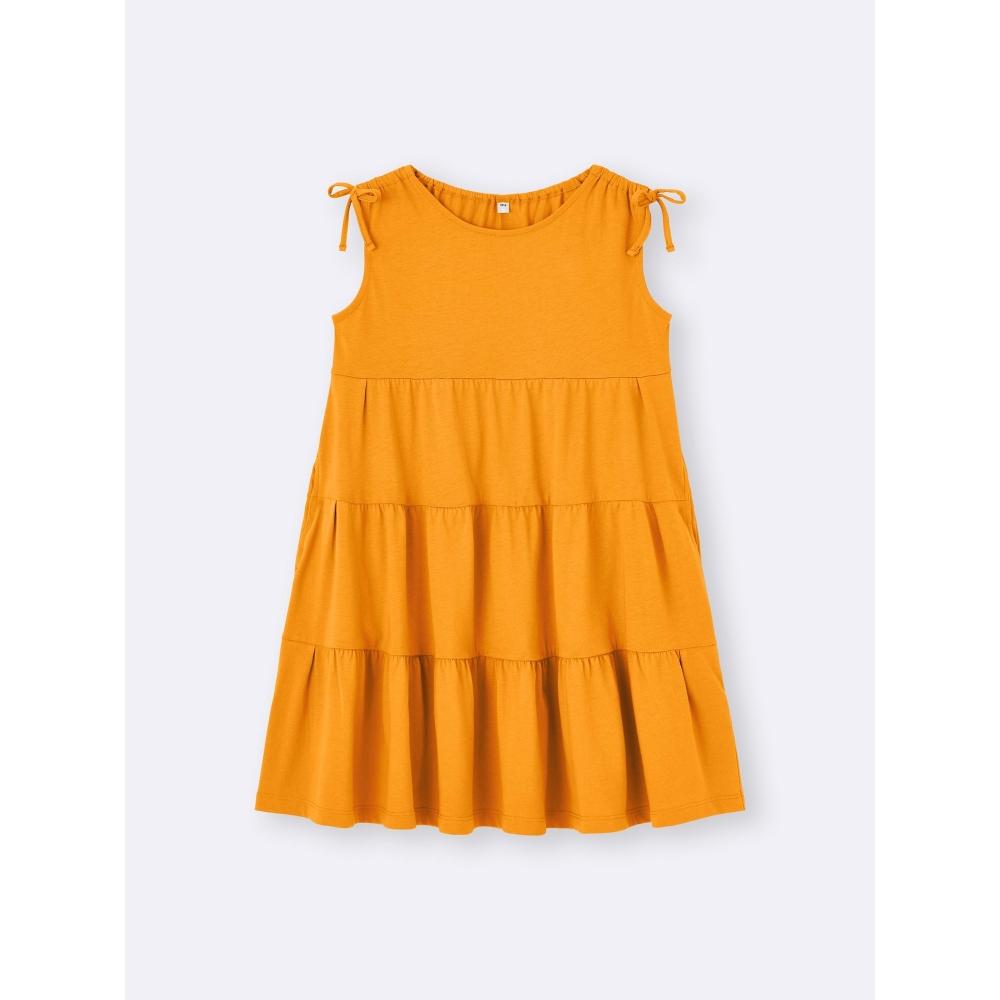 GU by Uniqlo Girls Cut And Sew Tiered Dress