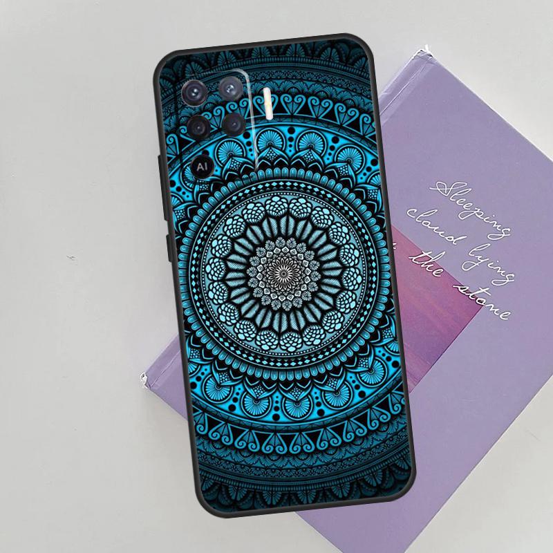 

Flower Mandala Phone Case For Oppo A54 A74 A94 A15 A16 A17 A52 A72 A76 A96 A57 A58 A78 A98 A53S Cover Case OPPO A72