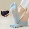 Women's Spring and Summer Thin Mesh Boat Socks, Antibacterial and Anti-infection Five-finger Socks, Boneless Invisible Cotton Socks