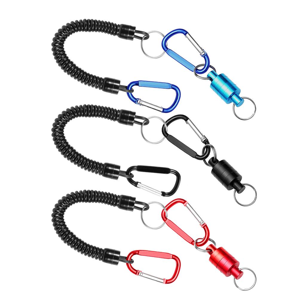 Magnet Fishing Magnetic Net Release Hanging Holder Lanyard Clip Carabiner Buckle Fly Fishing Hanging Holder Lanyard Clip