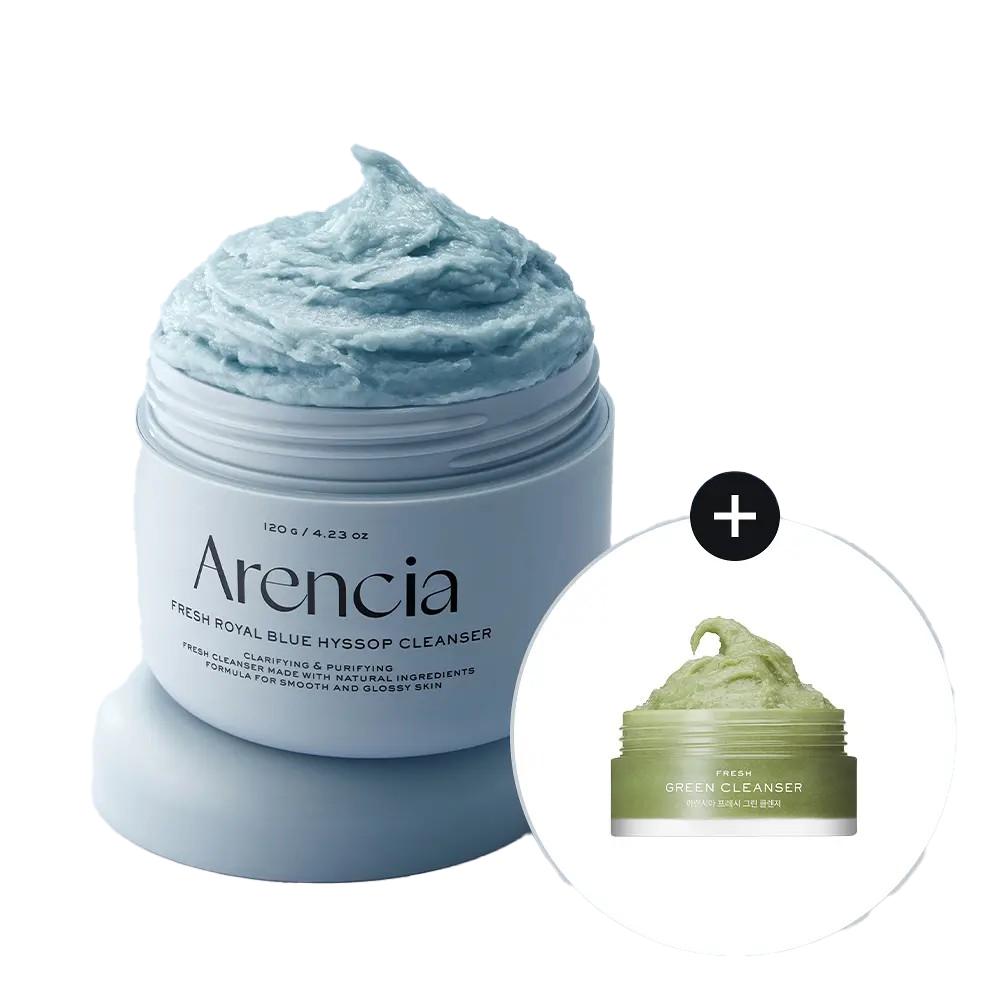 Arencia Rice Mochi Fresh Cleanser Set (Choose 1 : Green / Rosehip / Blue Hyssop + 15 g)