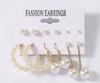 Hot-selling European and American popular jewelry geometric earrings set popular earrings women's ring earrings