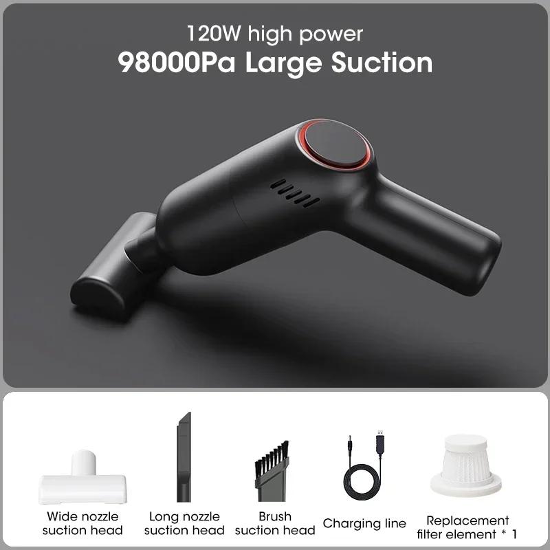 98000PA Wireless Car Vacuum Cleaner Air Blower Powerful Cleaning Machine Strong Suction Handheld for Car Portable Home Appliance