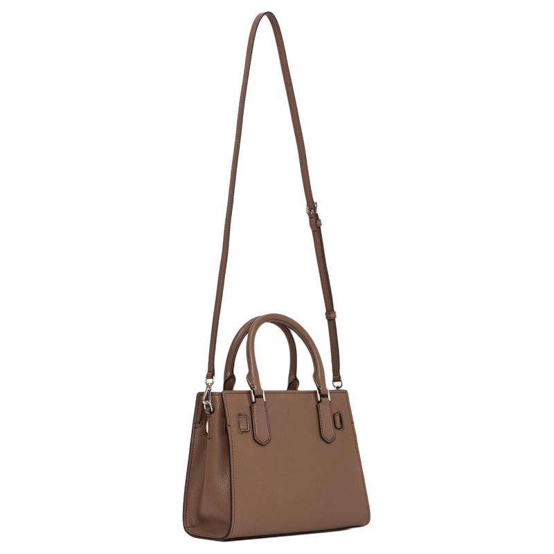MICHAEL KORS Hamilton Brand Logo Single Shoulder Crossbody Handbag Small Women's Brown