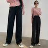 Women's 2023 Summer Korean Style High-Waist Wide-Leg Slim Drape Suit Pants