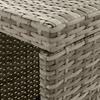 3 Piece Garden Bar Set with Cushions Grey Poly Rattan