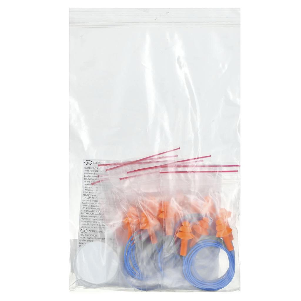 Reusable wired earplugs, 10 pairs