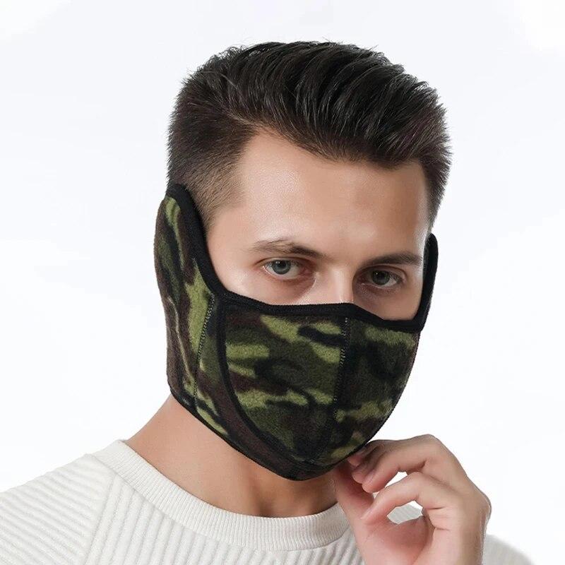 Zimní poloobličejová maska Cyklistika Camping Lyžařská maska Teplá maska Polar Fleece Otevřená prodyšná maska Větruodolný oteplovač krku