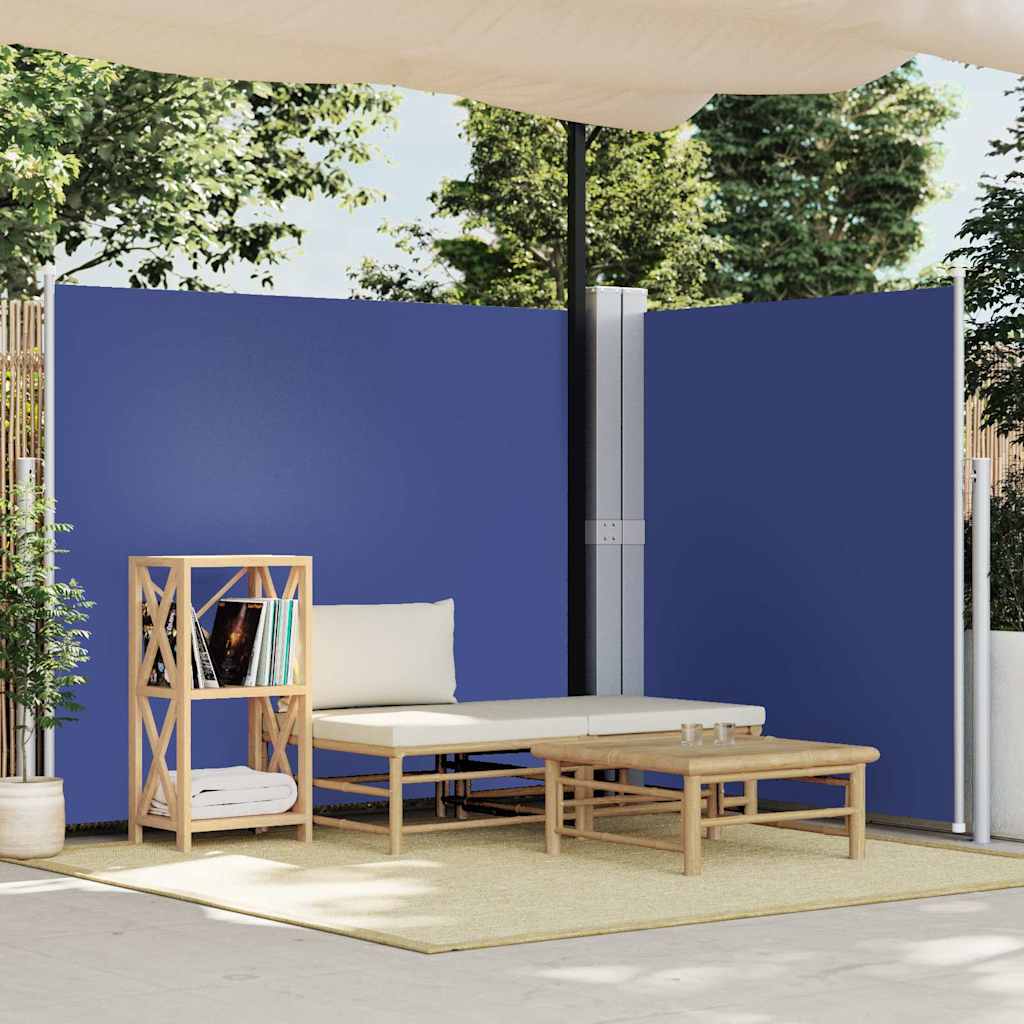 Vidaxl Zwijana Markiza Boczna Na Taras, Niebieska, 180 X 600 Cm