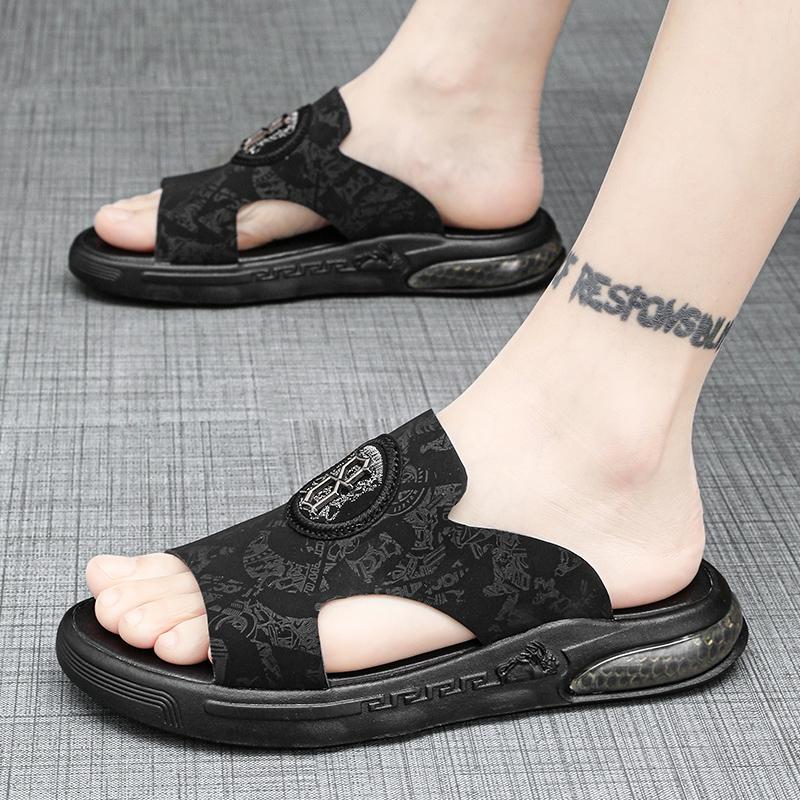 Fashion CYYTL Mens Slippers Casual Shoes Summer Beach Sandals Outdoor Slides Leather Walking Comfort Fashion Lightweight Luxury Designer