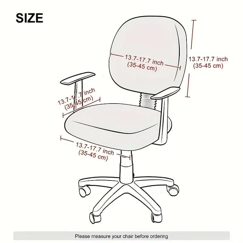 Velvet Office Chair Cover Elastic Anti-Dirty Gaming Chair Slipcover Solid Color Computer Chairs Seat Cover For Study Play Room