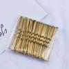 50 Pcs/Bag 5cm U Shaped Alloy Hairpins Waved Hair Clips Simple Metal Bobby Pins Barrettes Bridal Hairstyle Tool Hair Pins