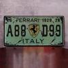 Retro Tin License Plate Decorative Painting Plaque Industrial Style Pendant For Ferrari GT4 GTB GTS F355 Modena F430 GTB Tributo HL5