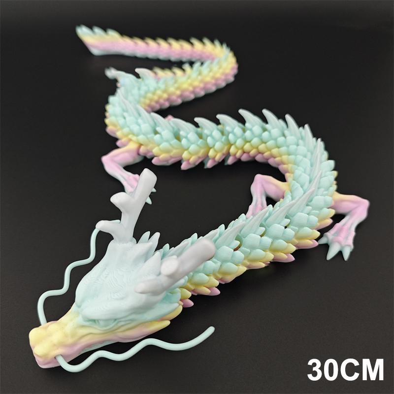 30CM 3D Printed Gem Dragon Crystal Toy Rotatable Articulated Dragon Gift For Kids With ADHD Perfect For Birthdays Gift