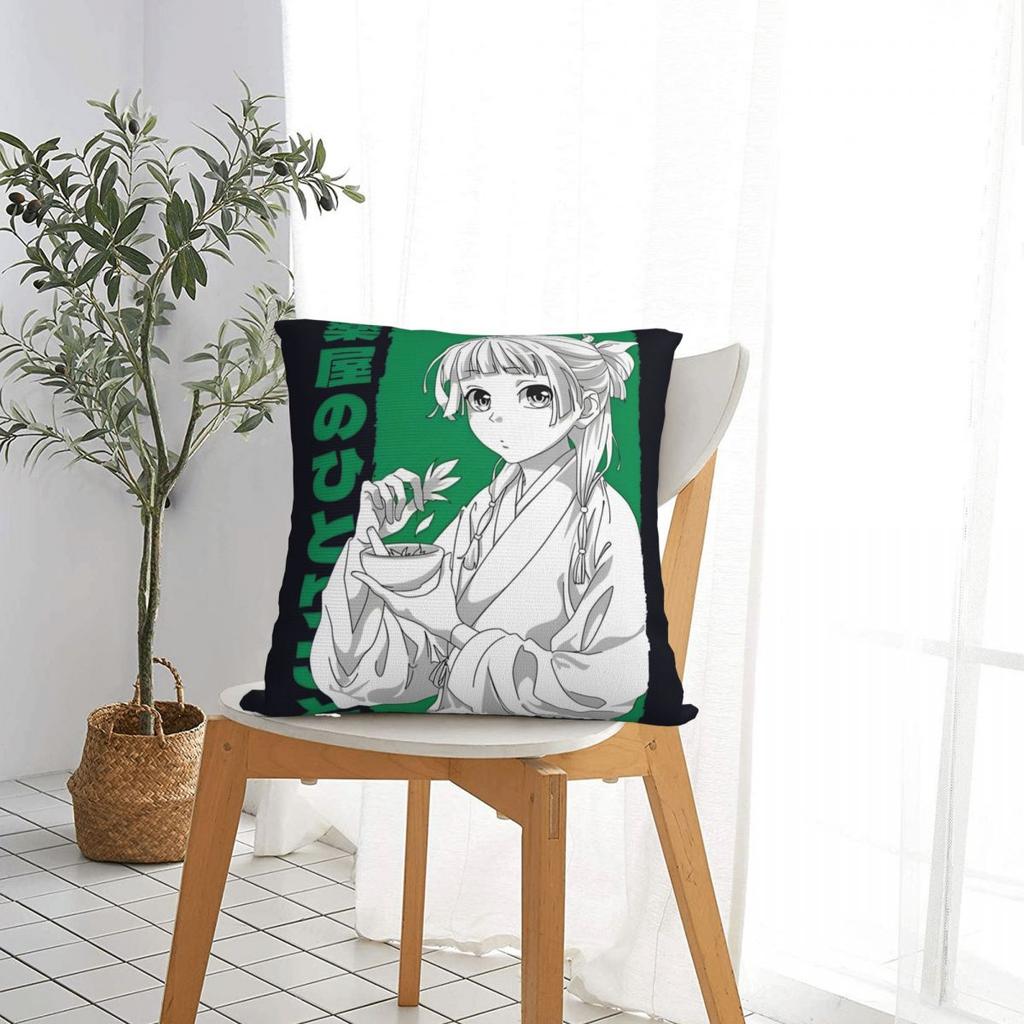 Maomao Anime Pillowcase Polyester Cushion Cover Gift The Apothecary Diaries Pillow Case Cover Home Square 4545cm