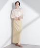 Nano Universe Linen Blend Sheer Blouse with Volume Size F Women's Sleeves, Ivory, 037, 669-5120317