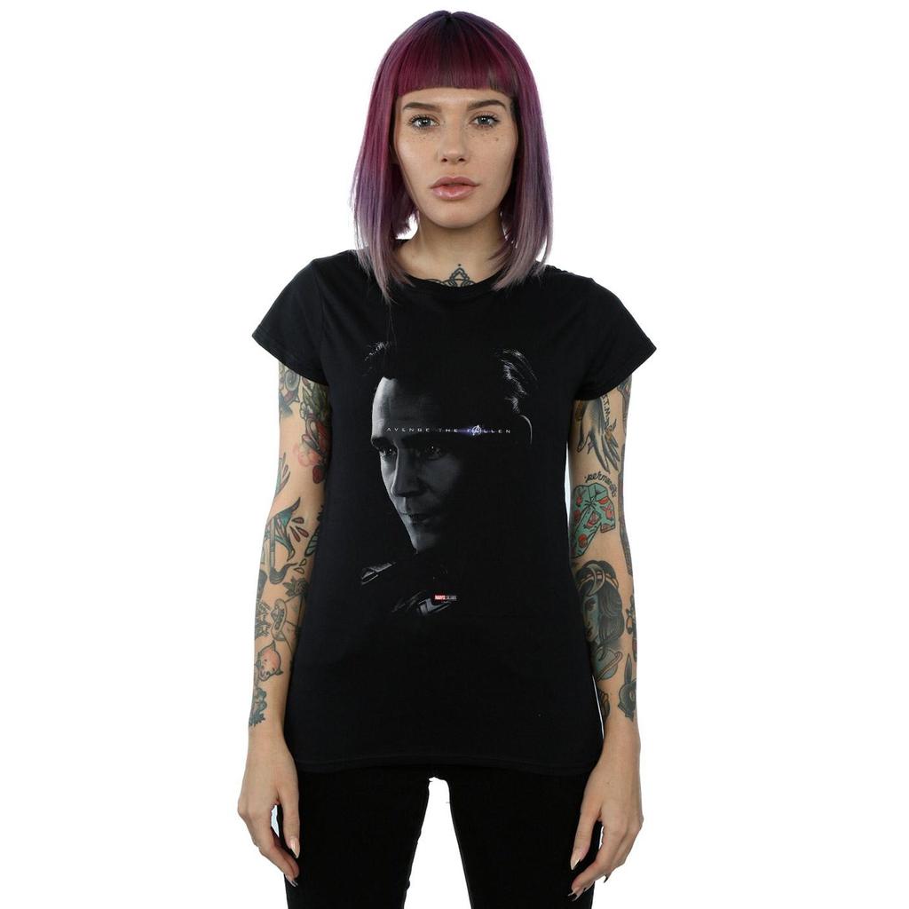 Marvel Dámské/Ladies Avengers Endgame Bavlněné tričko Avenge The Fallen Loki