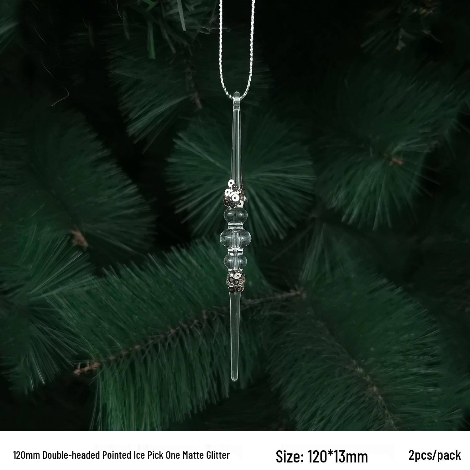 Christmas Acrylic Glitter Sequin Ice Stick Tree Ornaments