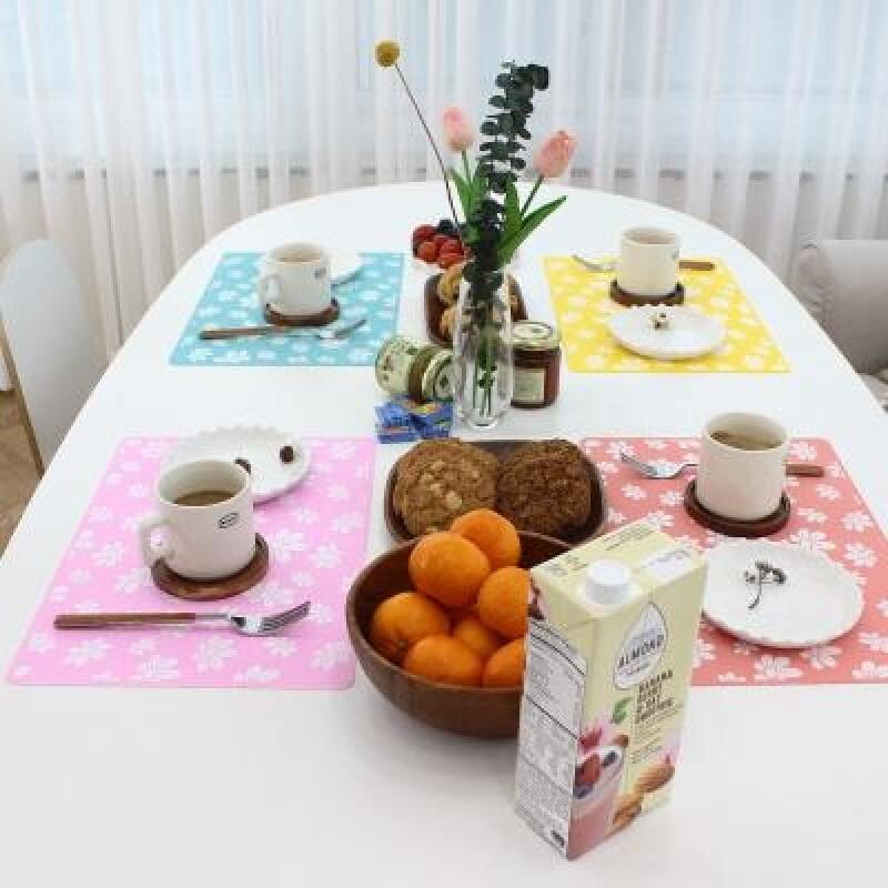 Blooming Pastel Silicone Placemat 1P Yellow