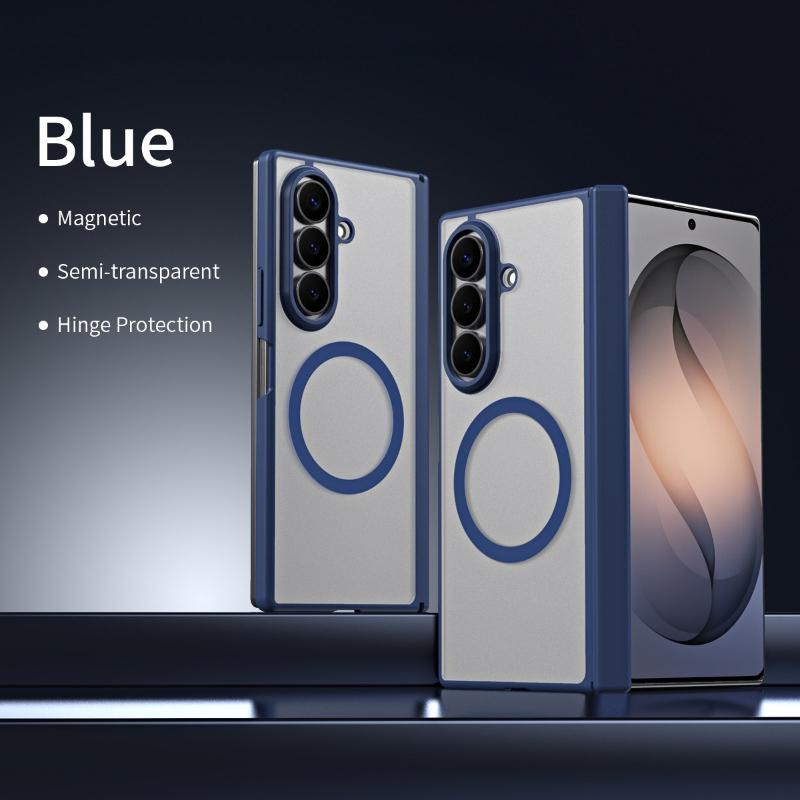 Hinge Protection for Magsafe Magnetic Matte Case for Samsung Galaxy Z Fold 8 Ultra 7 6 5 4 Cover with Screen Protector Hardshell