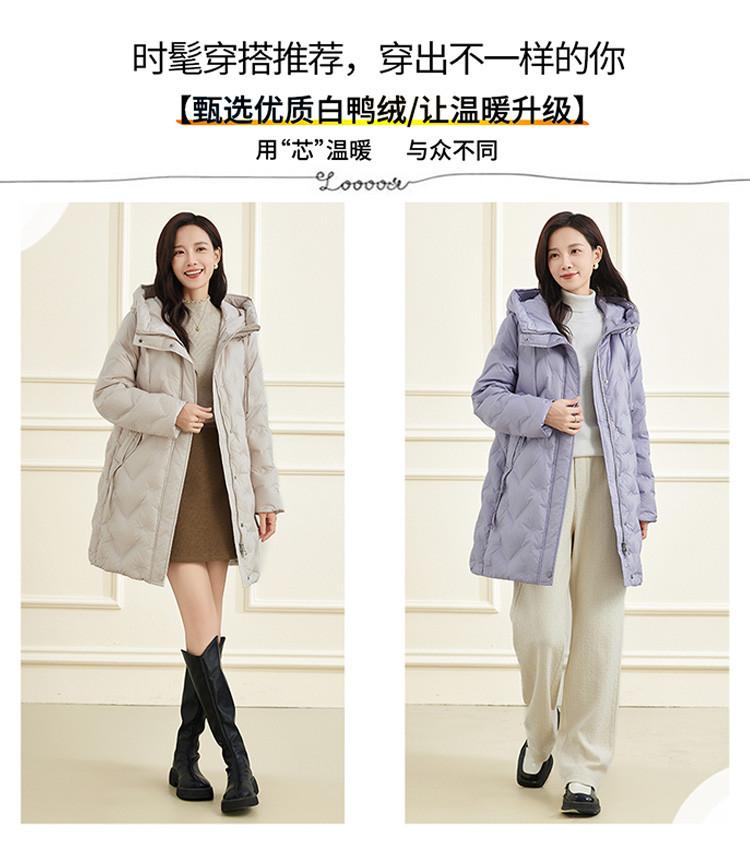 [Down Jacket] Autumn and Winter Thick 90 Duck Down Medium to Long Women's Coat