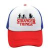 (2# Rot)(2# Rot) Stranger Things Dustinr Hut Baseballkappe Verstellbar Netz Kinder Neuheit Geschenk Unisex Sportkappe für Halloween Cosplay Golf Outdoor