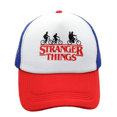 (2# Rosso)(2# Rosso) Cappellino da Baseball a Rete Regolabile Dustin di Stranger Things per Bambini, Cappellino Sportivo Unisex Novità Regalo per Halloween Cosplay Golf Outdoor