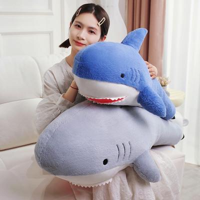 Kreatives Weiches Hai Stift Kissen Plüschtier Puppe Blauer Hai Puppe Heimkissen Jungen Stoffpuppe