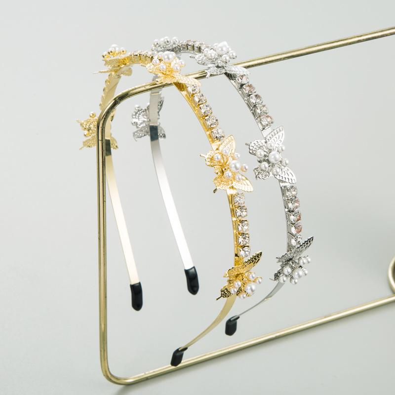 

Женская повязка для волос, тонкая повязка на голову Fairy Pearl Butterfly Sen Aolly, обруч для волос