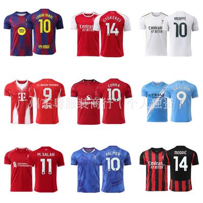 Nuevo Real Madrid Mbappe Liv Barcelona Hombre en Camiseta de Miami Traje de Fútbol para Adultos Camiseta de Manga Corta de Club
