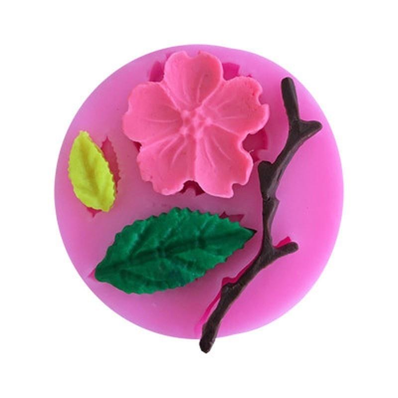 1PC Candy Mould  Peach Blossom Shape Fondant Molds Cake Decorating Tools Chocolate Mold Soap Cake St