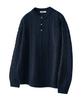 UNTAPPED STUDIO Oversized Cable Henley Neck Round Knit 4 Colors