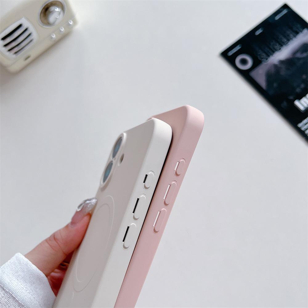 for Liquid Silicone Case for For Iphone 16 1 14 17 Pro Max Plus 12 13 11 17 Air Magnetic Soft Shockproof Ultra Slim Cover