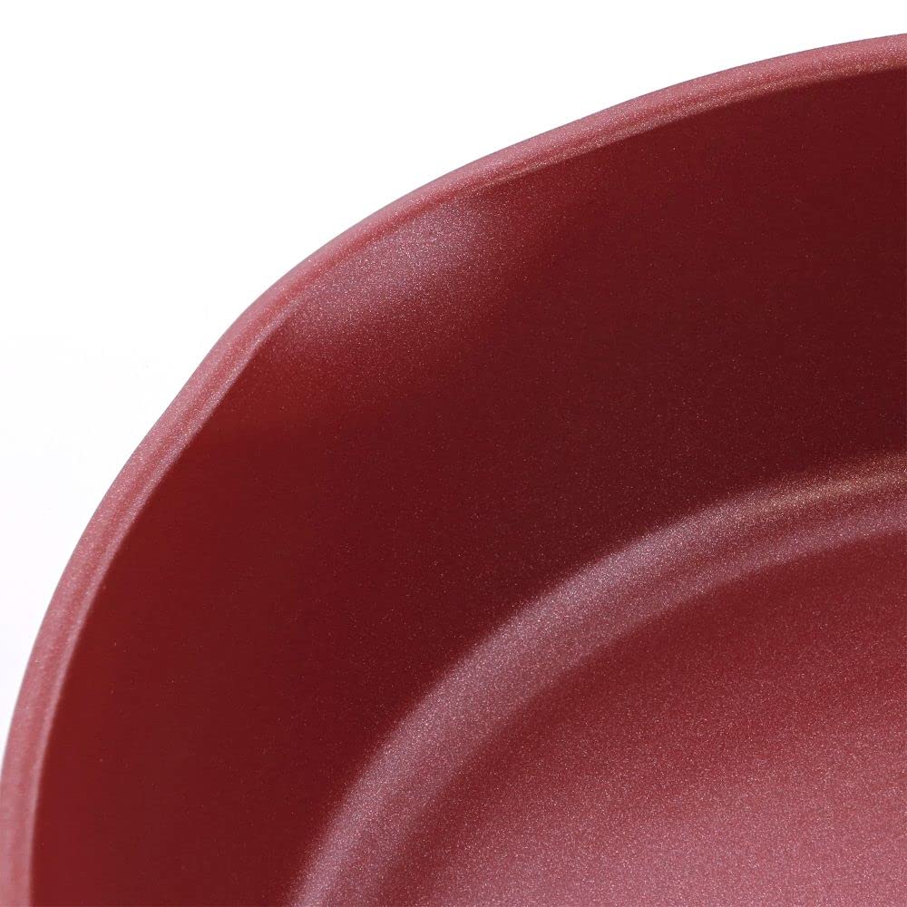 Bestco Frying IH Delicious Sign Evolt Pan, Deep, 28cm, Red, Compatible, NM-106,