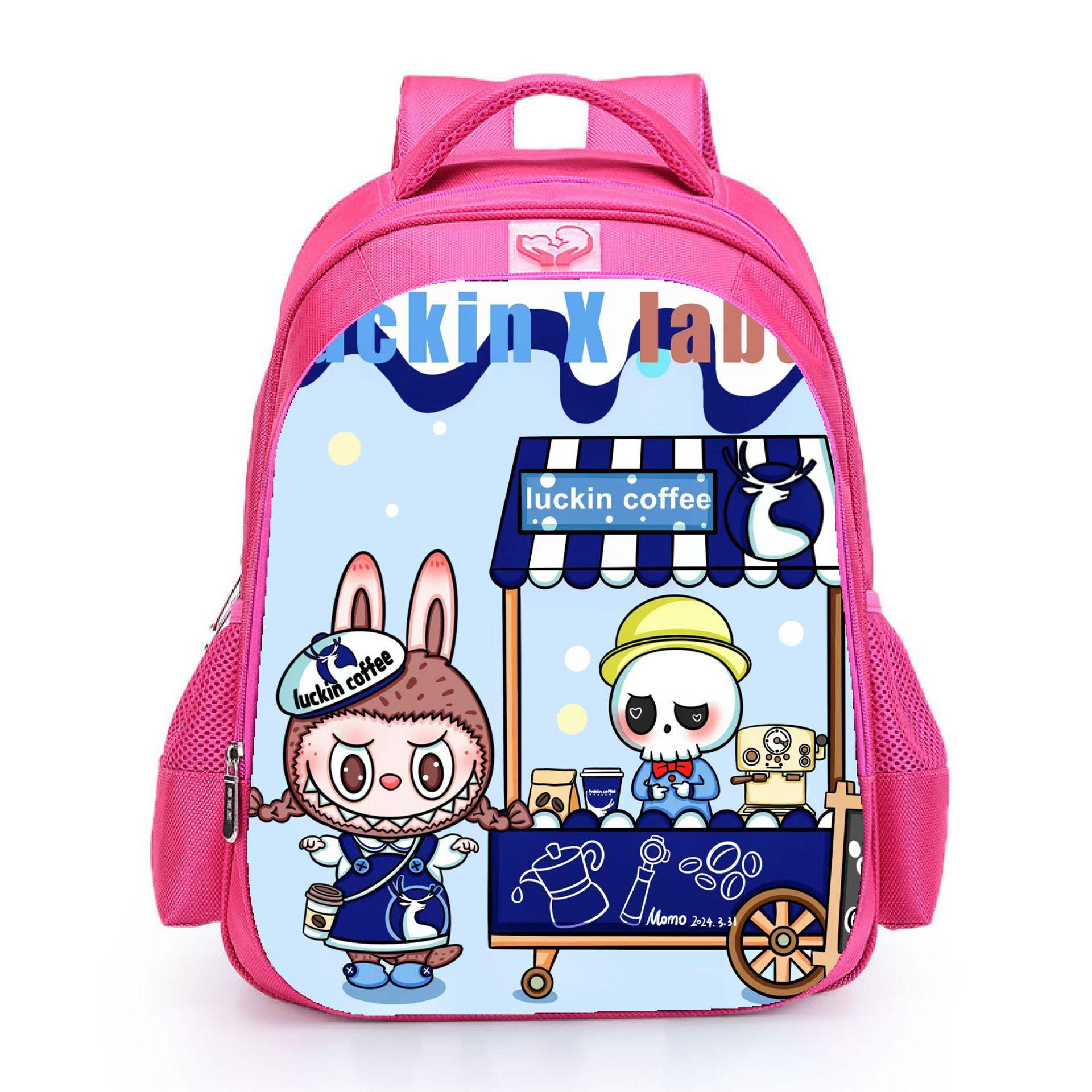 

Labubu School Bag Student Polyester Comfortable Backpack Large Capacity Backpack Female 5403 S