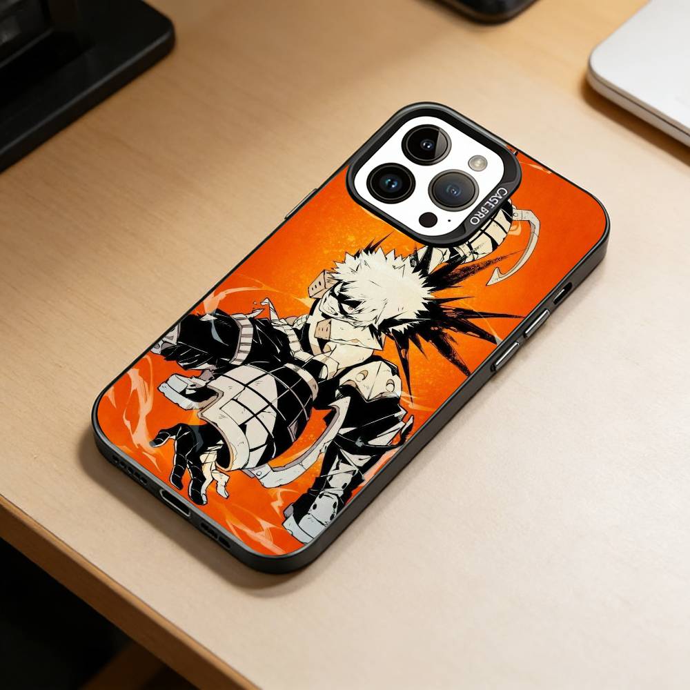 

M-My M-Hero Bakugou Katsuki Phone Case For iPhone 17,16,15,14,13,12,11 Plus,Pro Max,XS,Colorful Silver Phone case Funda Cover iPhone17promax