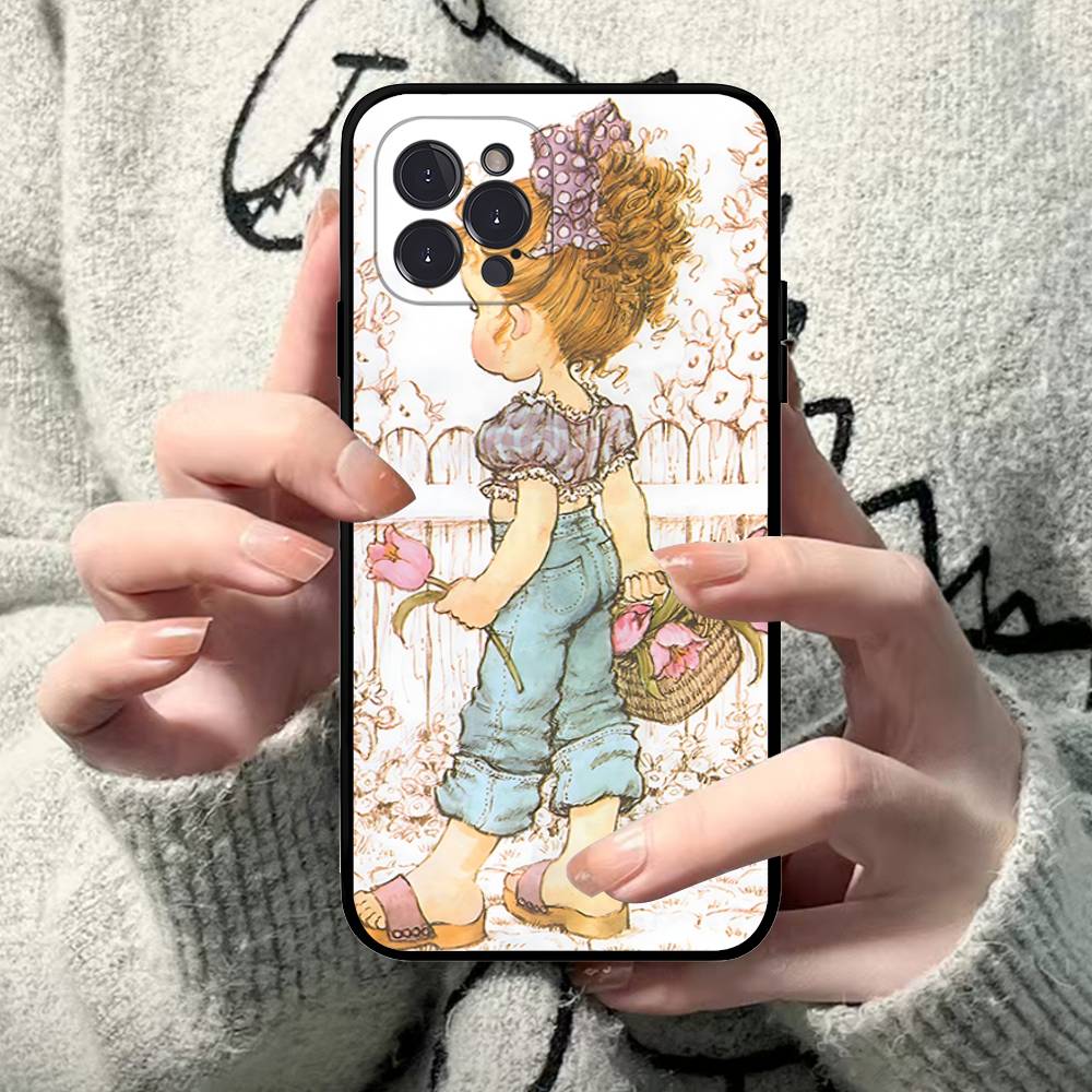 Sarah Kay Girls Cute Phone Case For IPhone 17 16 15 Plus X 14 11 12 13 Mini Pro Max Mobile Case