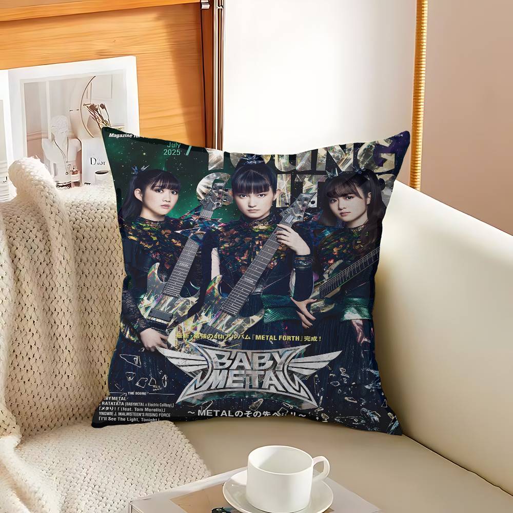Music Star B-Babymetal Pop Group Cushion Cover Inches Farmhouse Decor Home Throw Pillow Covers For Couch Decorations