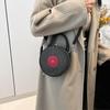 Personalized Creative Small Round Bag New Fashion Women's Niche Retro Record Shape Bag Ins Ladies PU Crossbody Bag KTB
