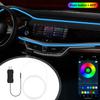 2m/3m RGB LED Car Interior Optic Atmosphere Light Strip APP Control Ambient Neon Invisible Light USB Ambient LED Light Strip