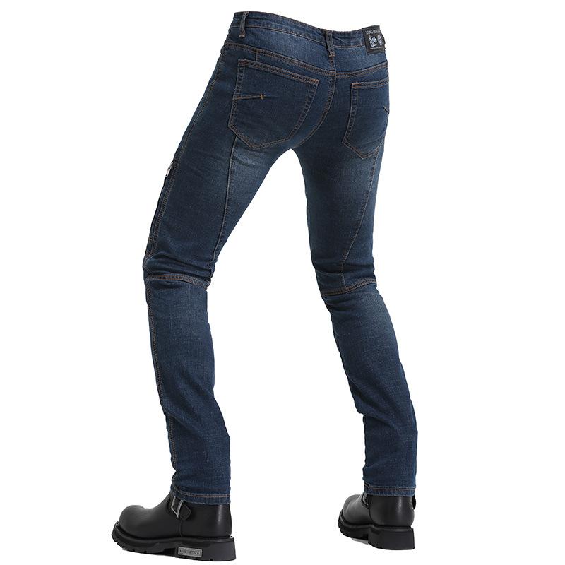 Motorcycle Jeans Men's Slim-fit Elastic Locomotive Pants, Riding Off-road Racing Anti-drop Pants