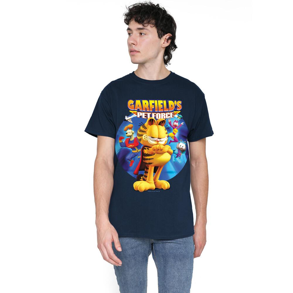 Garfield Dvd Art T-Shirt S-5XL Navy XXXXL
