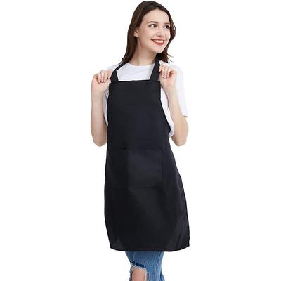 Modern Minimalist Adjustable Polyester Tie-Back Apron - Solid Color for Work