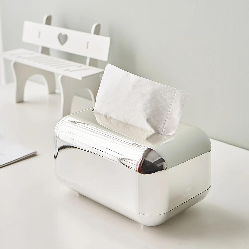 Light Luxury Golden Tissue Box Wipe Case Boxed Tissue Office And Domestic Use Storage Box Living Room Desktop Decoration Tissue Box Gift