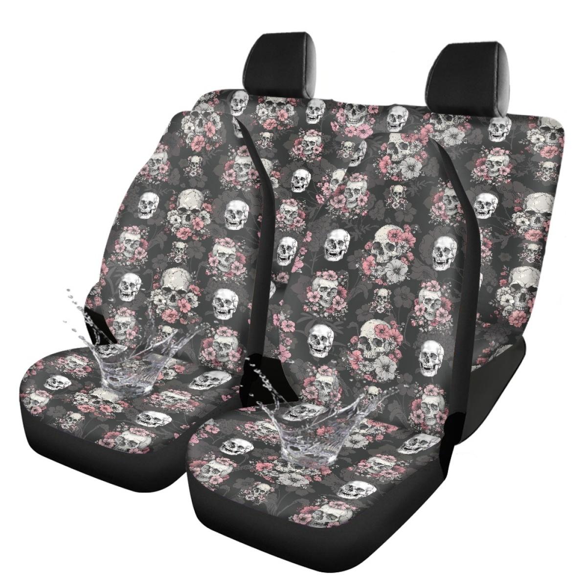 

Universal Car Seat Covers Waterproof Digital Abstract Print Patterns Airbag Compatible Front Rear Seat Covers Durable Vehicle Protectors onesize