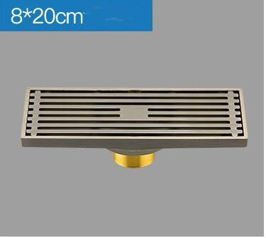 Floor Drain Brass floor Conceal drain long Linear drainage Channel drain for hotel bathroom kitchen floor Black solid copper