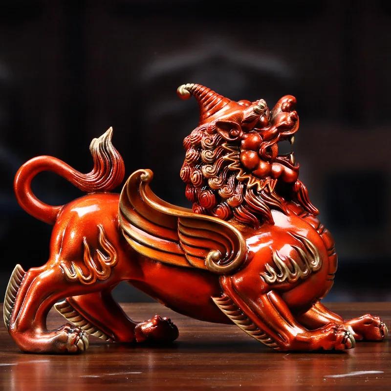 Feng Shui Copper Pixiu Statues Sculptures Miniatures Statue Ornaments Crafts Home Decoration