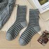 5 Pairs of Female Autumn and Winter Color Stripes In The Tube Warm Pile Socks
