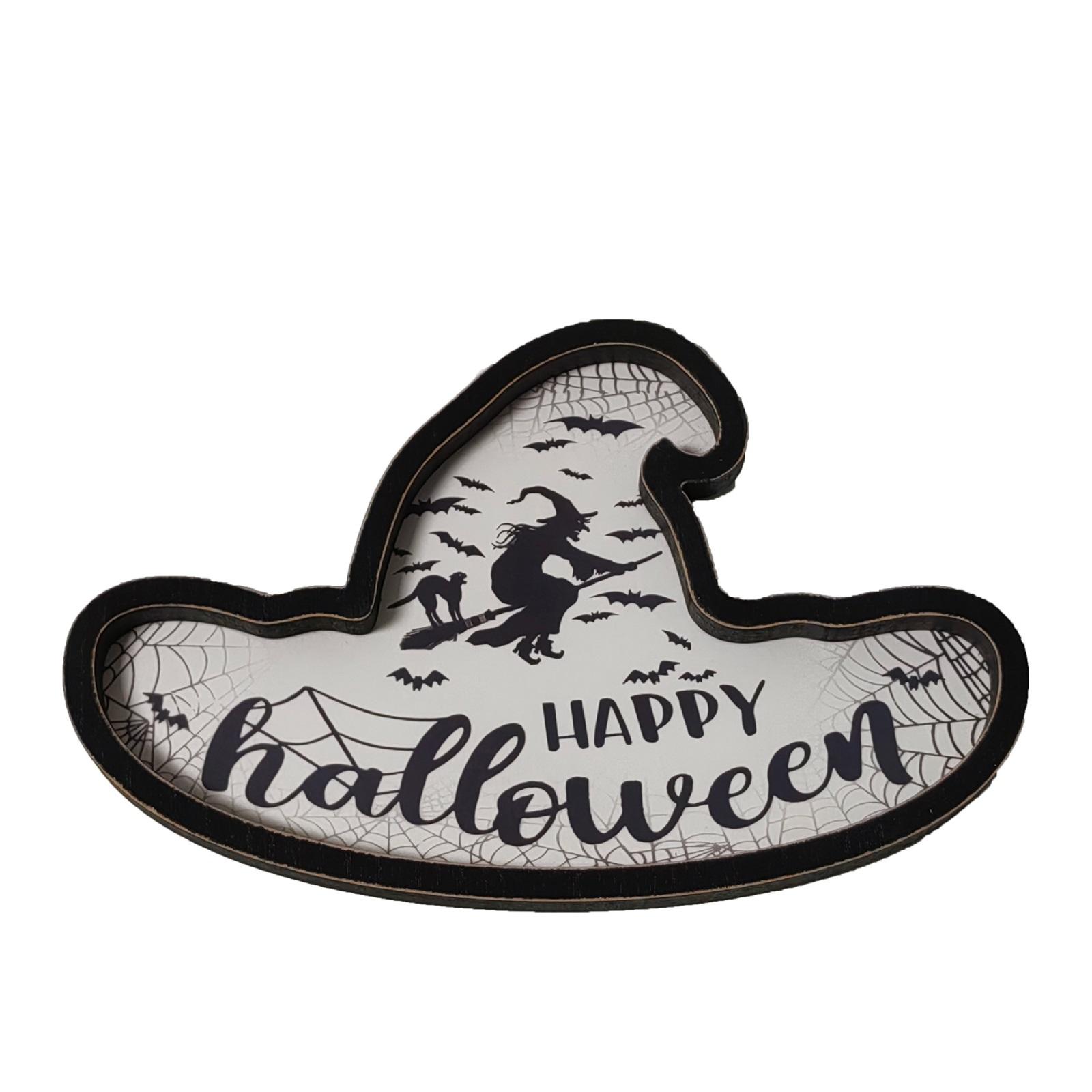 

Хэллоуин Шляпа Поднос для хранения Подвесной Гостиная Деревянные поделки One Size